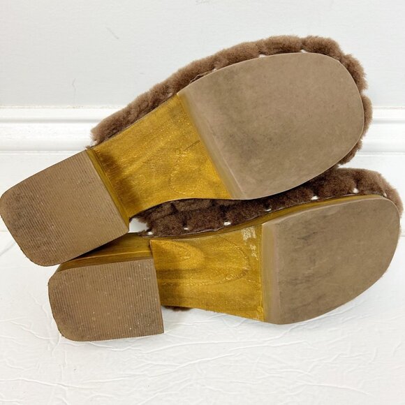 Anthro Matisse Stockholm Faux Shearling Clog Boho Fall Winter Size 6 Women's - Picture 5 of 5